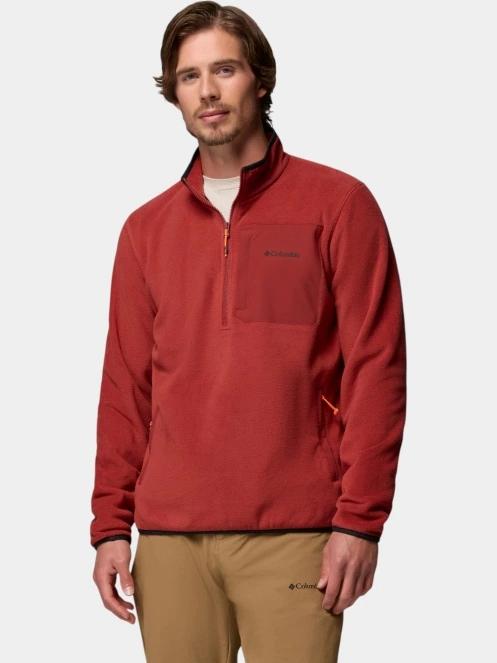 Columbia Pacific Arch 200 1/2 Zip Fleece M férfi polár pulóver piros színben 2