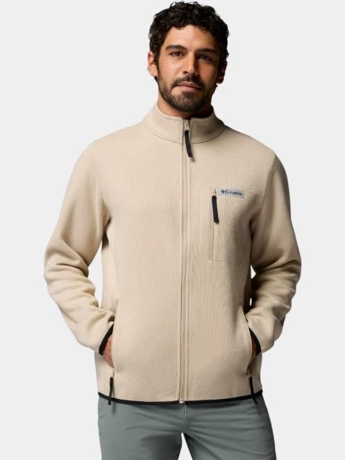 Columbia Sweater Weather Full Zip férfi polár pulóver homok színben 2