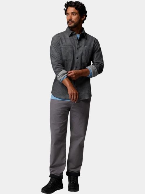 Columbia Twill River Long Sleeve Knit Shirt férfi hosszú ujjú ing fekete színben 5