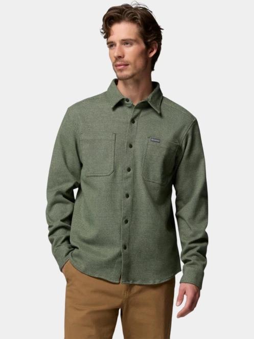 Columbia Twill River Long Sleeve Knit Shirt férfi hosszú ujjú ing sötétzöld színben 2