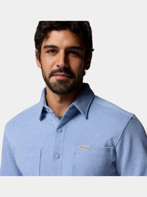 Columbia Twill River Long Sleeve Knit Shirt férfi hosszú ujjú ing kék színben 7