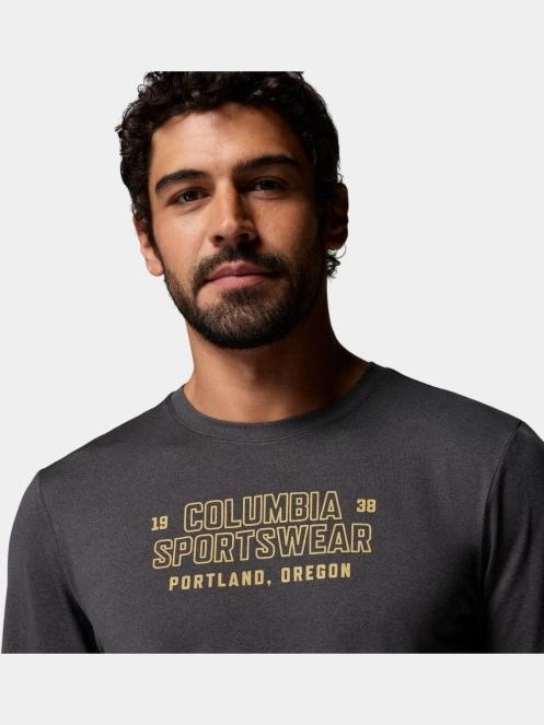 Columbia Parsons Point Long Sleeve Graphic Tee férfi hosszú ujjú póló fekete színben 6
