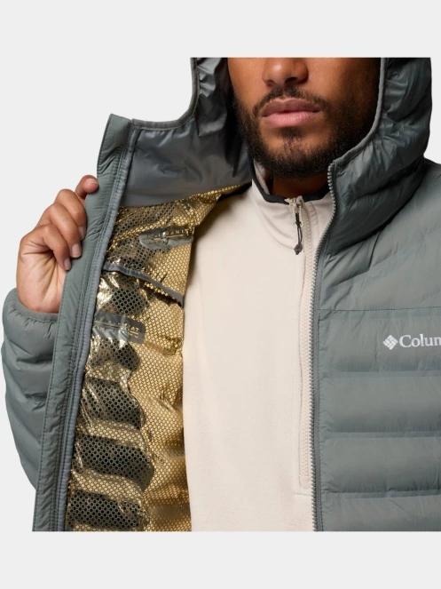 Columbia Terwilliger Trail Heat Seal Hooded Jacket férfi steppelt átmeneti kabát zöld színben 7