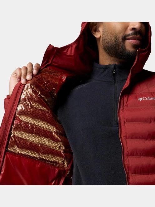 Columbia Terwilliger Trail Heat Seal Hooded Jacket férfi steppelt átmeneti kabát piros színben 7