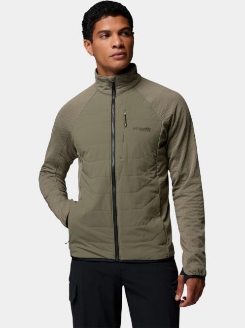 Columbia Arctic Crest II Hybrid Full Zip férfi hibrid felső zöld színben 2