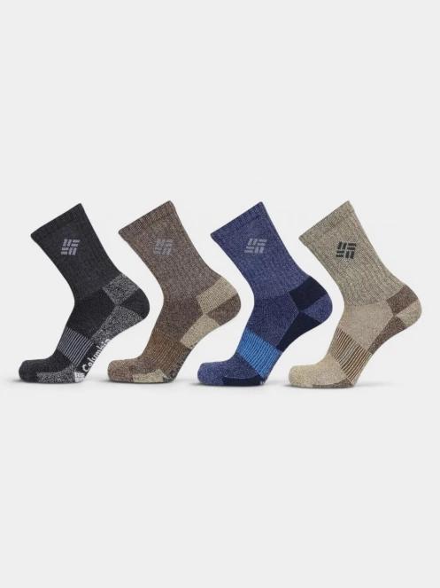 Columbia 4PP Moisture Control Basic Crew férfi zokni barna színben 2