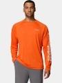 Columbia Terminal Tackle Long Sleeve Shirt férfi hosszú ujjú sport póló narancssárga színben 1