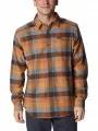 Columbia Cornell Woods Flannel Long Sleeve Shirt férfi hosszú ujjú ing barna színben 1
