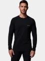 Columbia Midweight Stretch Long Sleeve Top férfi aláöltöző felső fekete színben 1