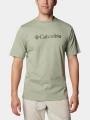 Columbia CSC Basic Logo Short Sleeve Shirt férfi rövid ujjú póló zöld színben 1