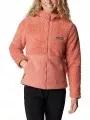 Columbia Winter Pass Sherpa Hooded Full Zip női polár pulóver piros színben 1