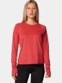 Columbia Summit Valley Long Sleeve Crew női hosszú ujjú sport póló piros színben 1