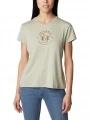 Columbia Sloan Ridge Graphic Short Sleeve Tee női rövid ujjú póló zöld színben 1