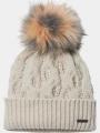 Columbia Boundless Days Cable Knit Pom Beanie női kötött sapka homok színben 1