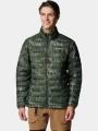 Columbia Powder Lite II Printed Jacket férfi átmeneti kabát zöld színben 1
