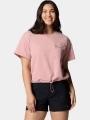 Columbia Granite Point Knit Short Sleeve Shirt női rövid ujjú póló rózsaszín színben 1