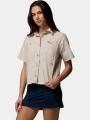 Columbia Brea Falls Woven Short Sleeve Shirt női rövid ujjú ing zöld színben 1