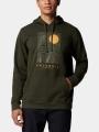 Columbia Beaumount Graphic Hoodie férfi kapucnis pulóver zöld színben 1