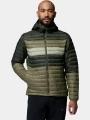 Columbia Powder Pass Hooded Jacket férfi steppelt átmeneti kabát zöld színben 1