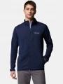 Columbia Essential Hike Grid Fleece Full Zip férfi polár pulóver sötétkék színben 1