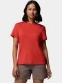Columbia Parsons Point Short Sleeve Logo Tee női rövid ujjú sport póló piros színben 1