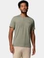 Columbia Parsons Point Short Sleeve Logo Tee férfi rövid ujjú sport póló sötétzöld színben 1